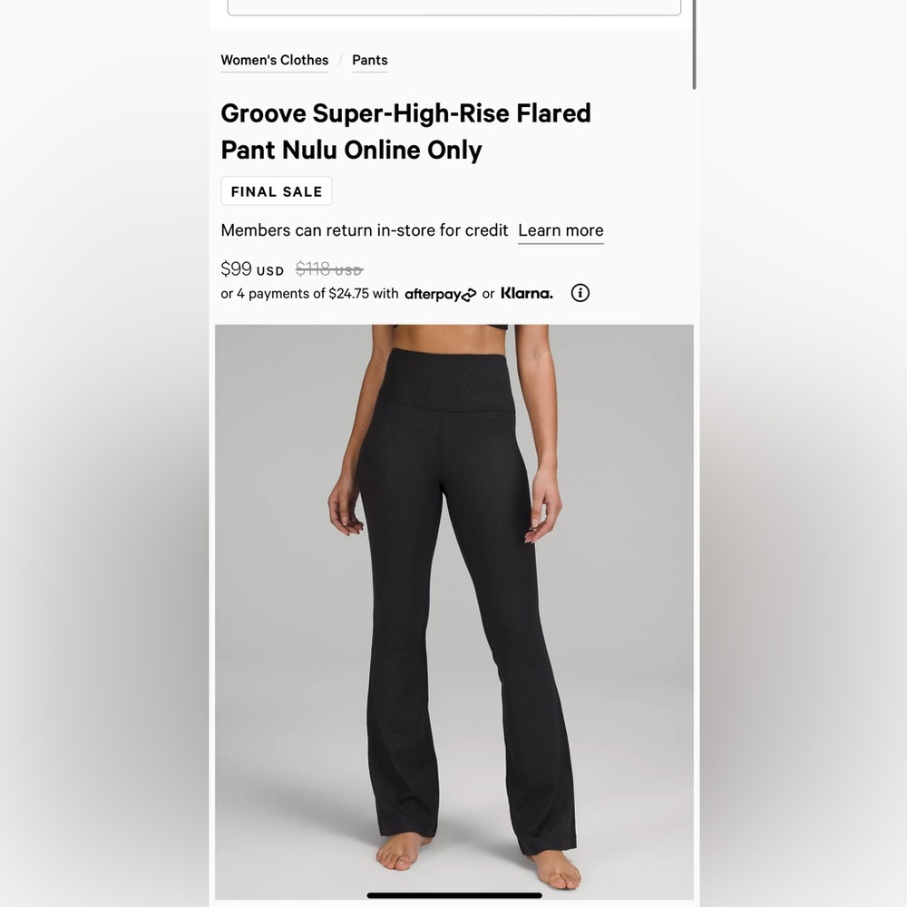 Super-High-Rise Flared Pant Nulu in Black